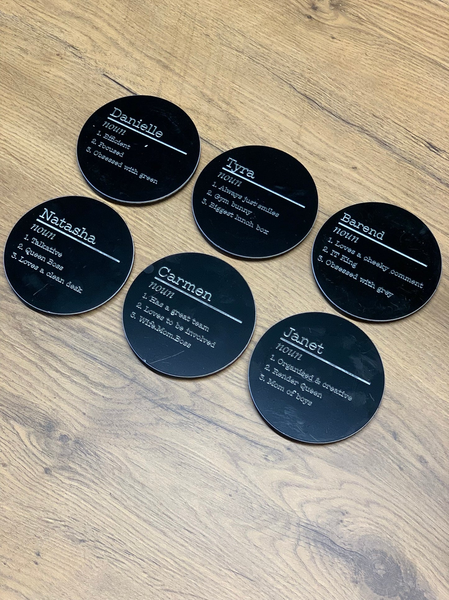 Black Perspex Coasters