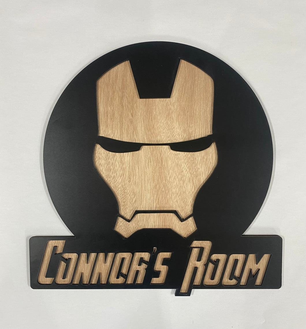 Iron Man Name/Room Plaque