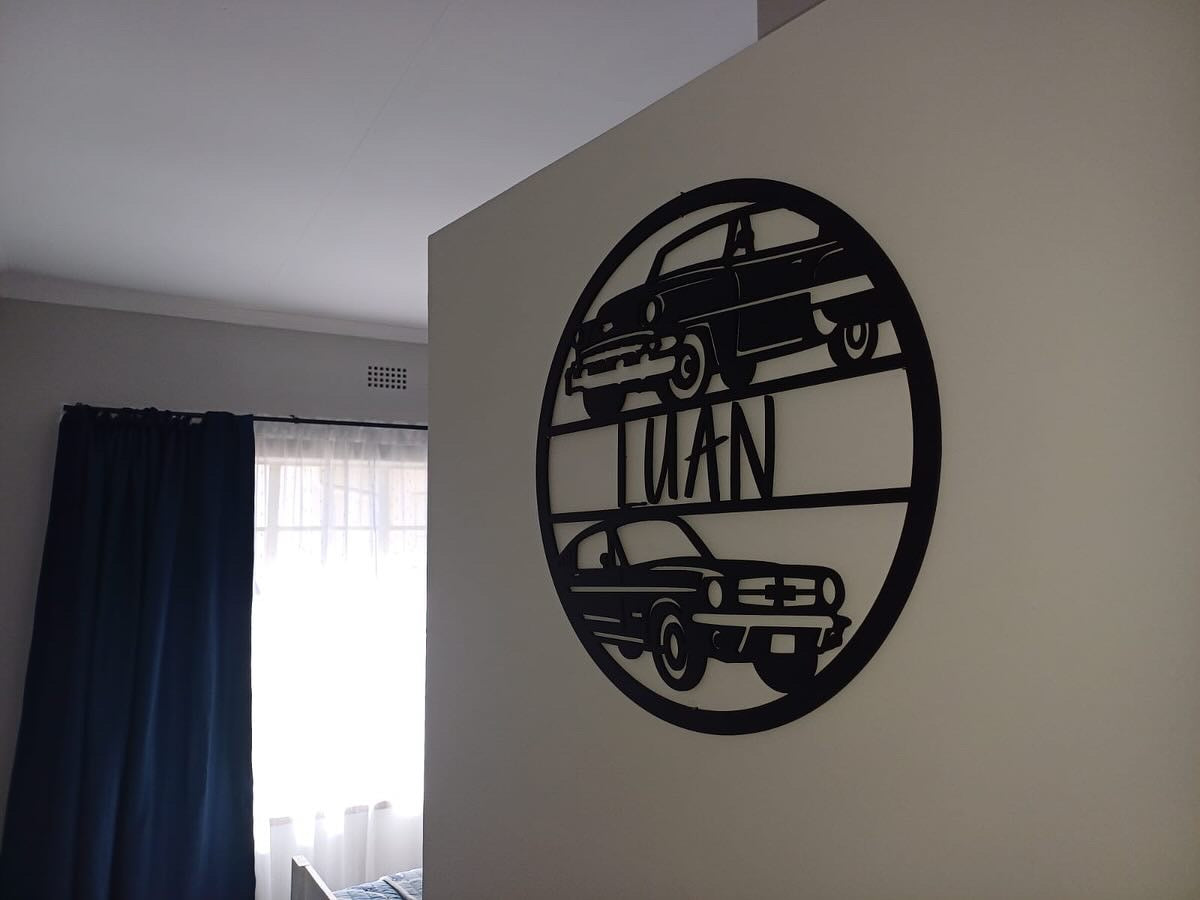 Cars Circular Room Name Plaque