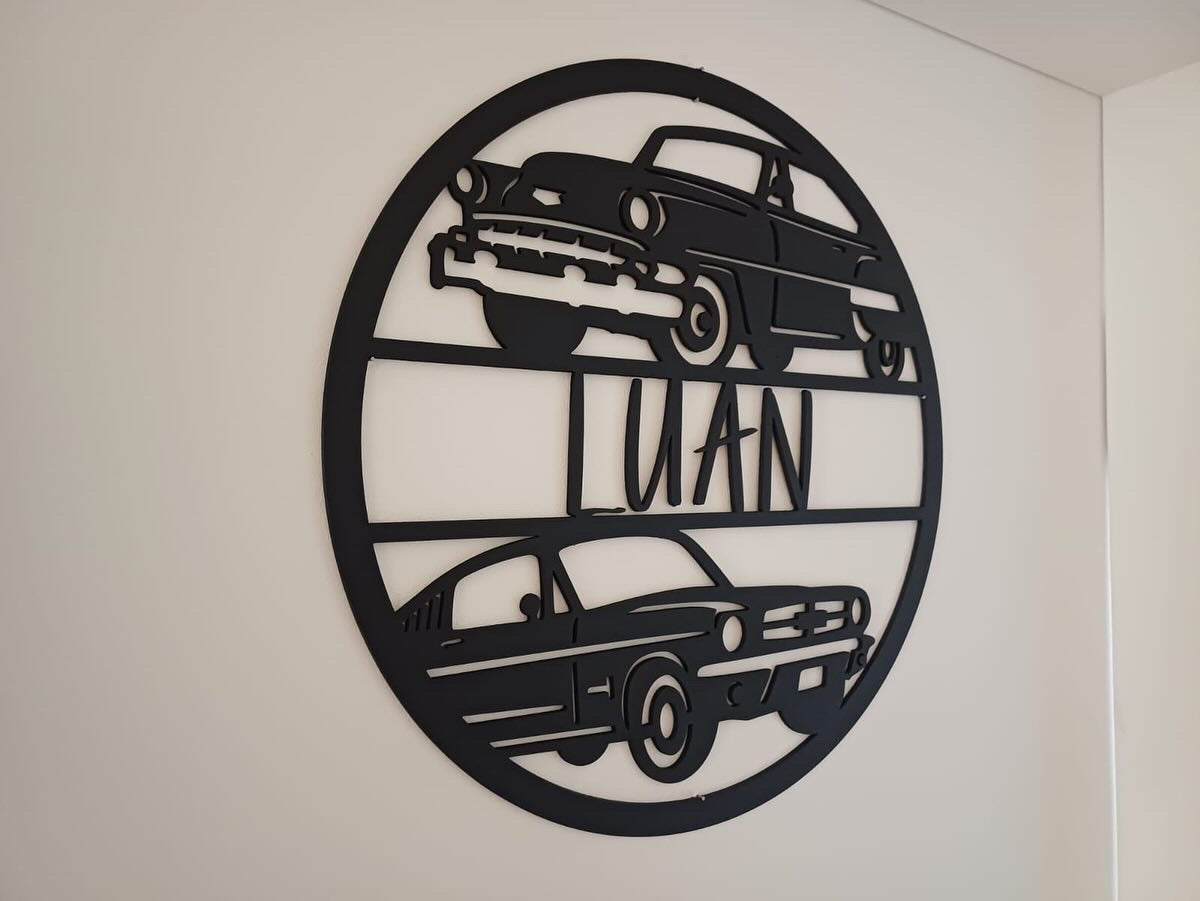 Cars Circular Room Name Plaque