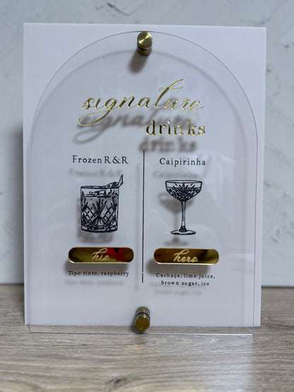 Wedding - Offset - Signature Drinks Sign