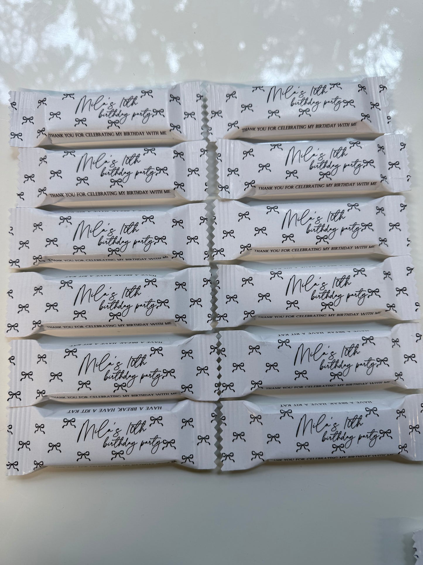 Personalised Chocolate favours