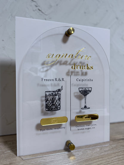 Wedding - Offset - Signature Drinks Sign