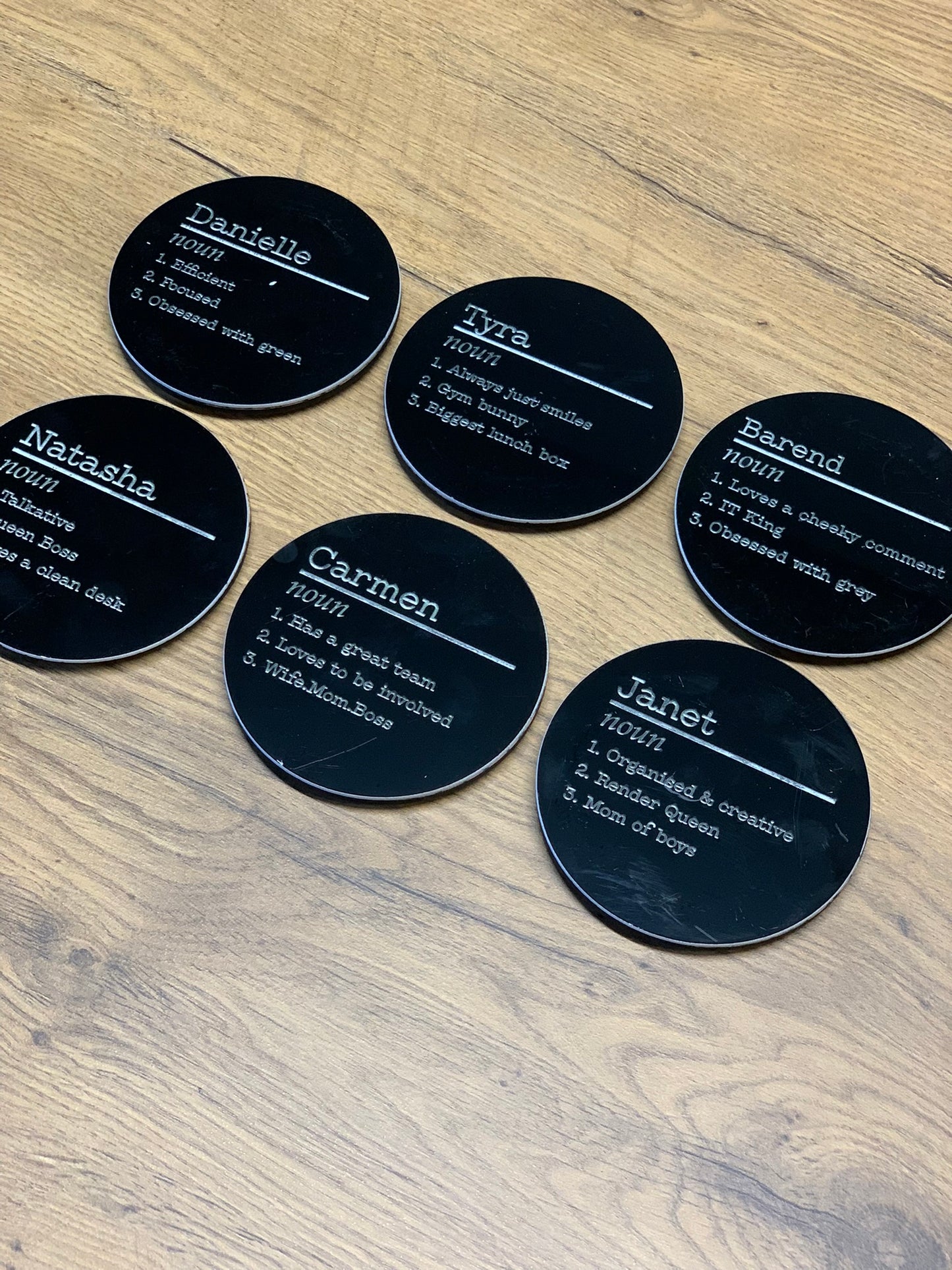 Black Perspex Coasters