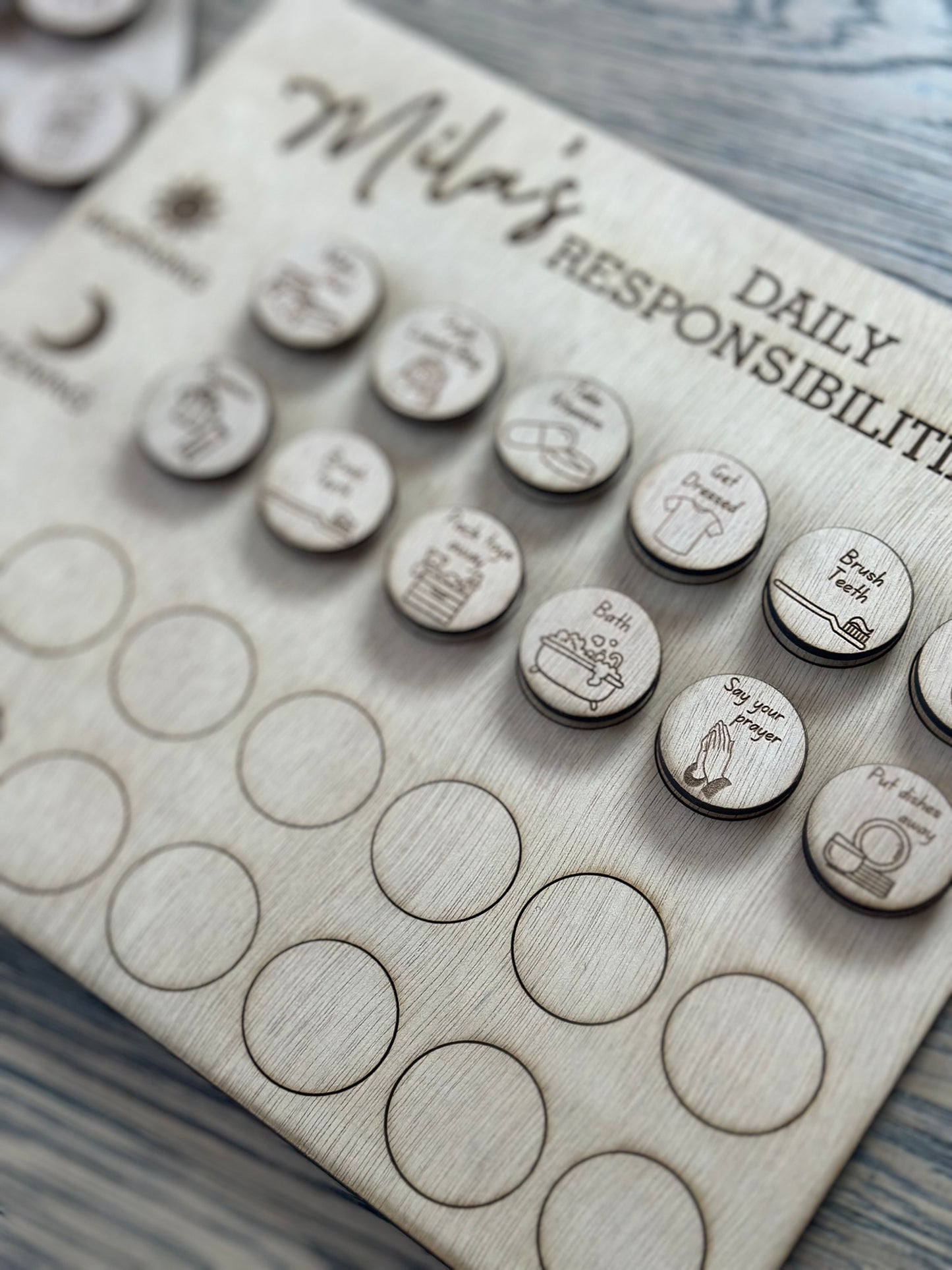 Kids Daily Responsibility Chart - Small