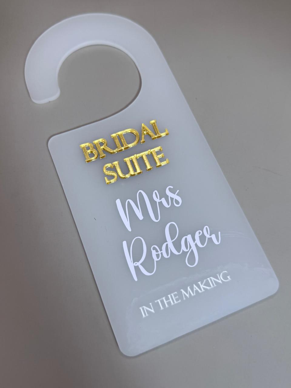 Wedding - Bridal Suite Door Hanger