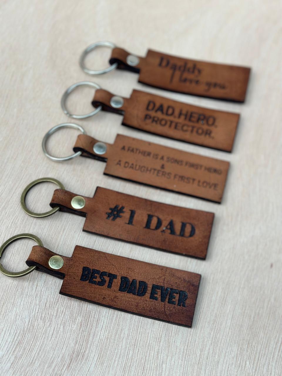 Leather Keyring - Fathers day
