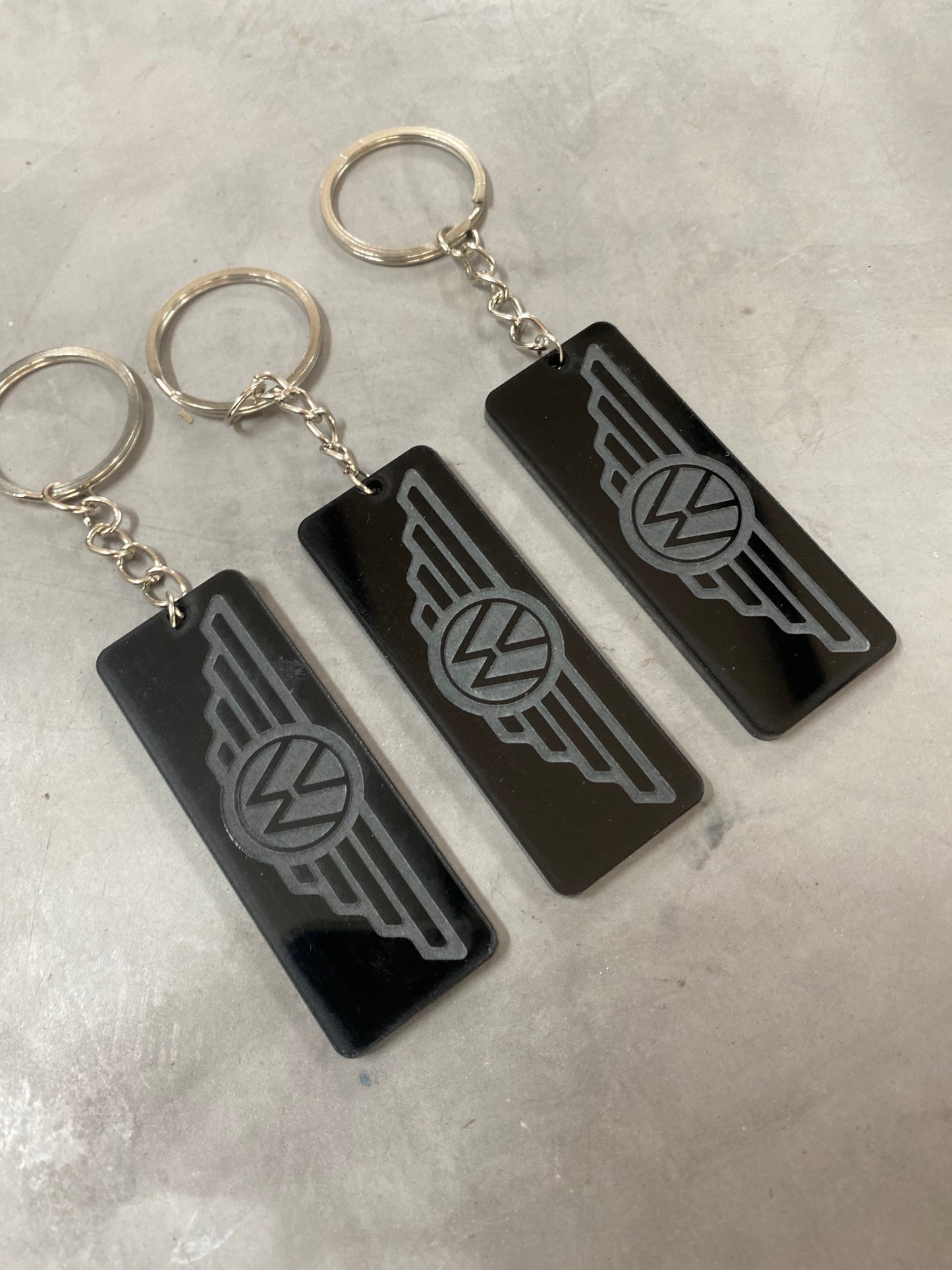 Black Acrylic Keyring