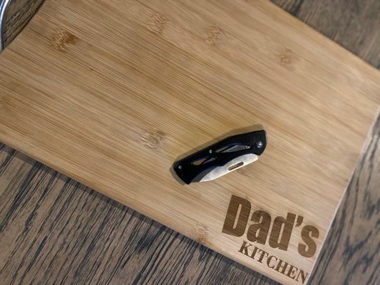 Wooden board and knife
